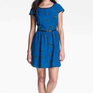 Kensie Blue Hummingbird Dress